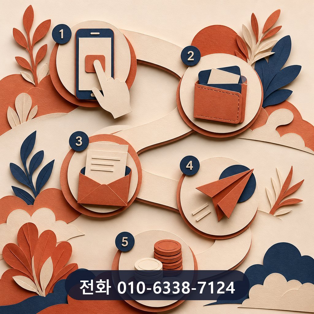 신용카드 현금 결제 진행 절차 이미지